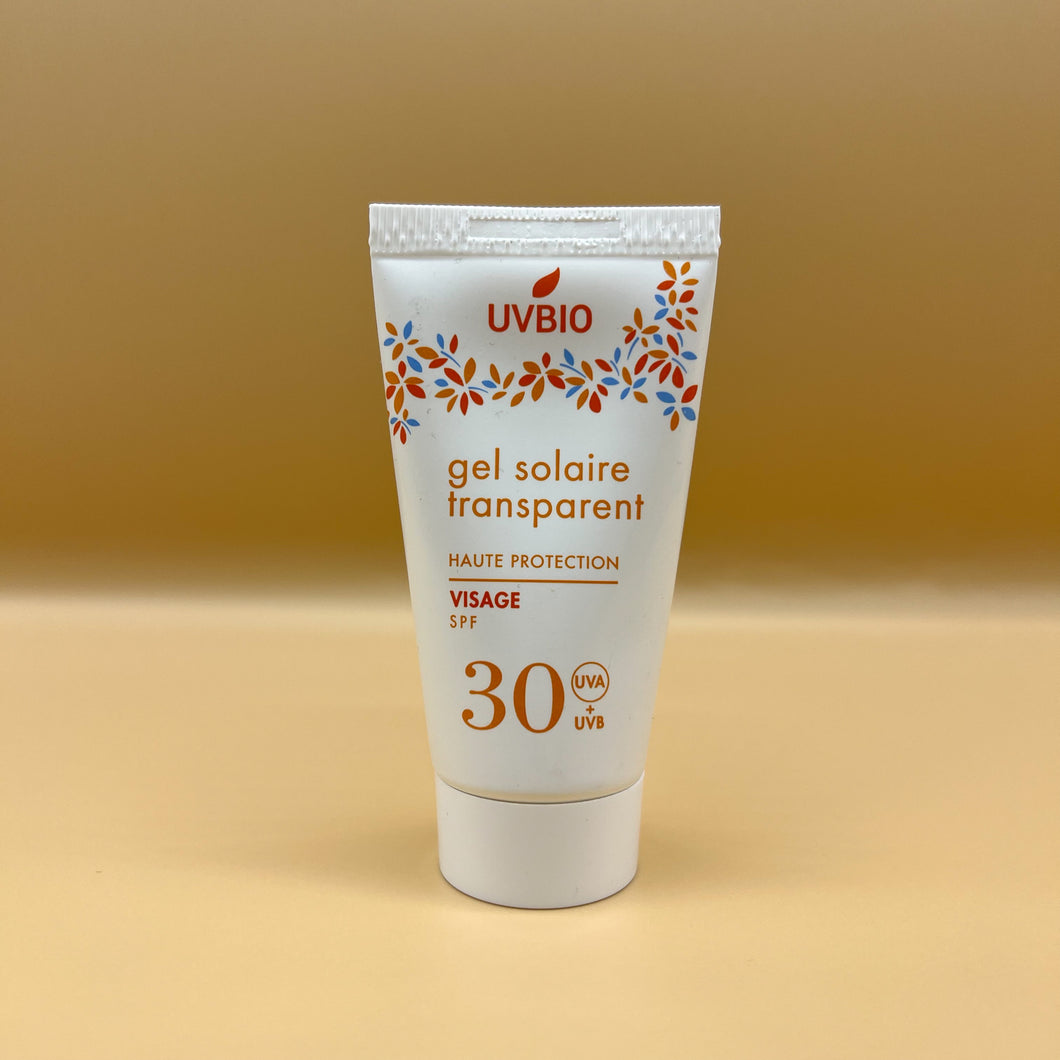 UVBIO Gel solaire transparent SPF 30 - 30ml