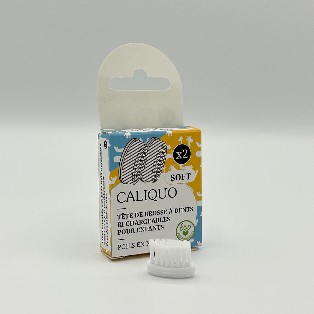 CALIQUO 2 recharges souples pour brosses à dents enfant